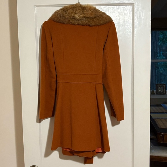 Vintage 1975 thigh length coat / jacket faux fur collar UNIQUE & ONE OF A KIND - Picture 2 of 12